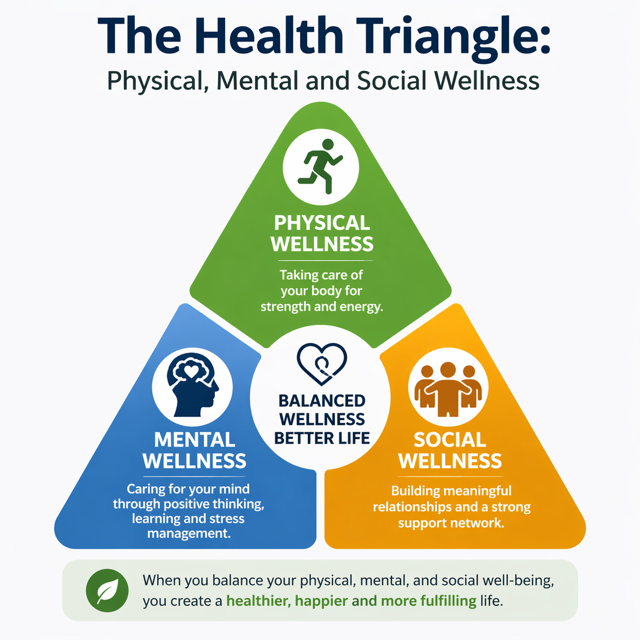 The Health Triangle: Physical, Mental and Social Wellness