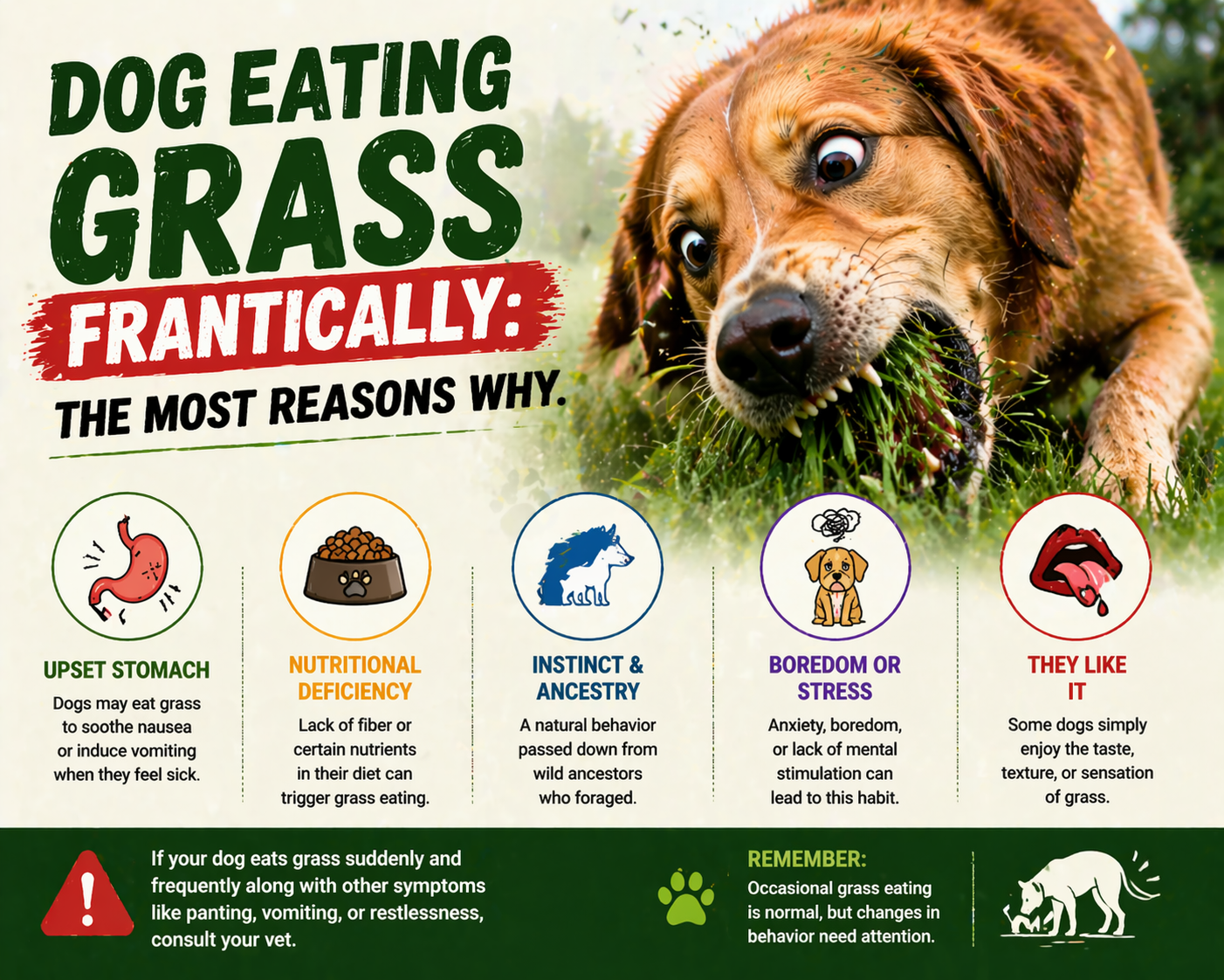 Dog Suddenly Eating Grass like Crazy