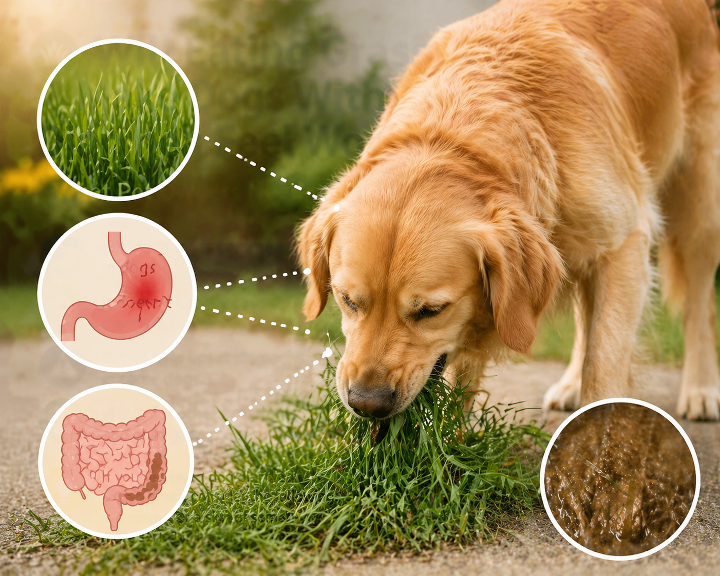 Dog Diarrhea and eating grass