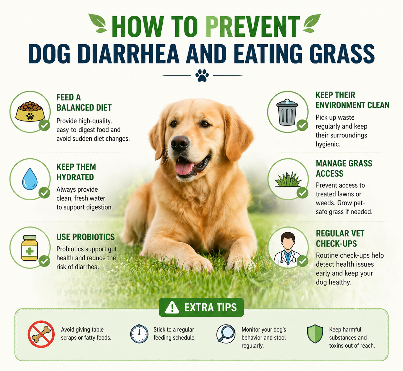 Dog Diarrhea and eating grass